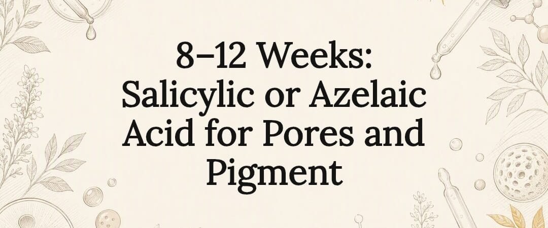 8–12 Weeks: Salicylic or Azelaic Acid for Pores and Pigment