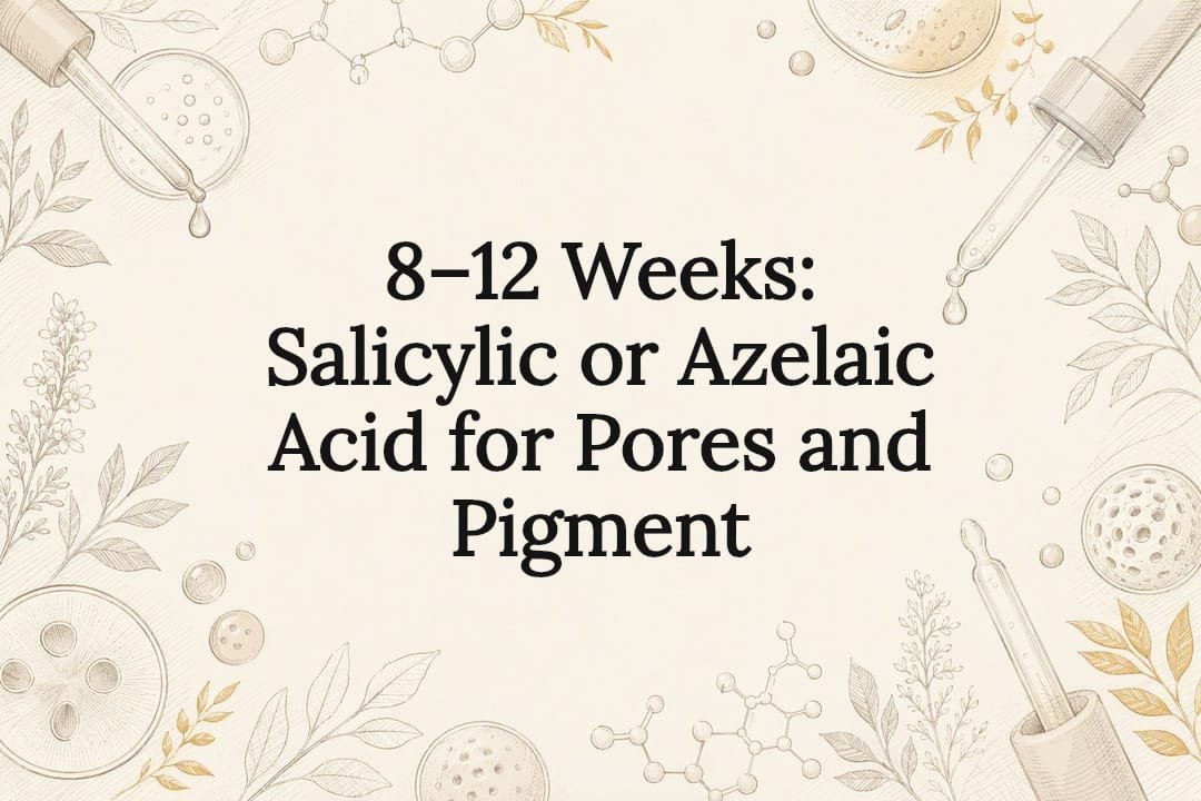 8–12 Weeks: Salicylic or Azelaic Acid for Pores and Pigment