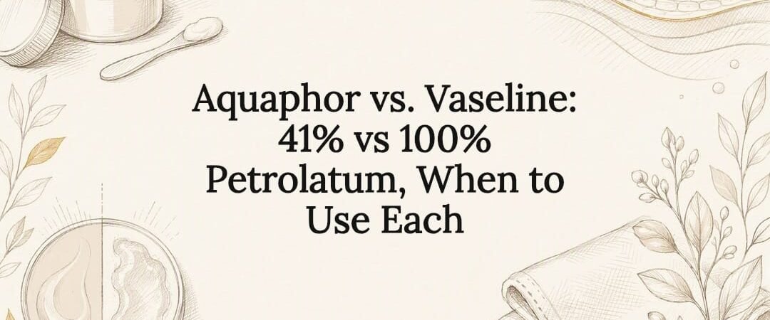 Aquaphor vs. Vaseline: 41% vs 100% Petrolatum, When to Use Each