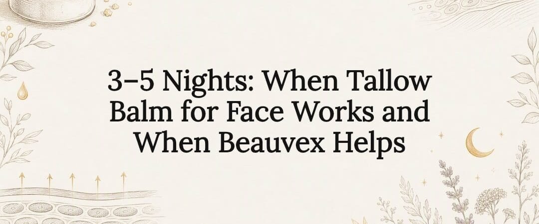 3–5 Nights: When Tallow Balm for Face Works and When Beauvex Helps