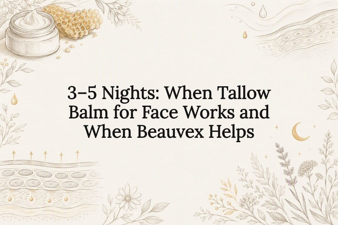 3–5 Nights: When Tallow Balm for Face Works and When Beauvex Helps