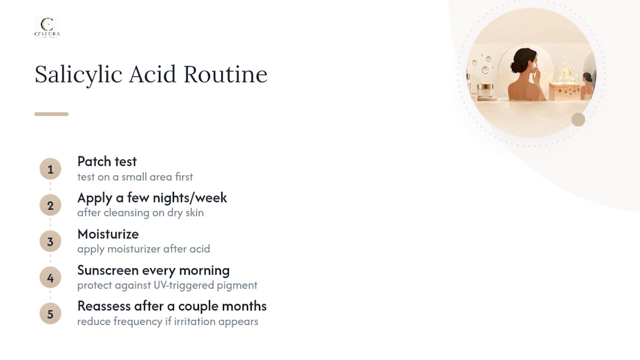 Five-step salicylic acid routine