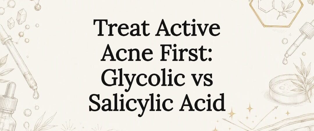 Treat Active Acne First: Glycolic vs Salicylic Acid