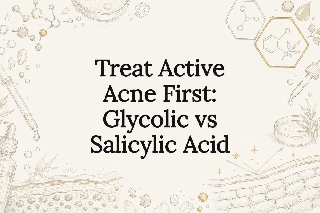 Treat Active Acne First: Glycolic vs Salicylic Acid