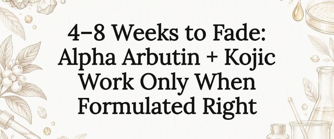 4–8 Weeks to Fade: Alpha Arbutin + Kojic Work Only When Formulated Right