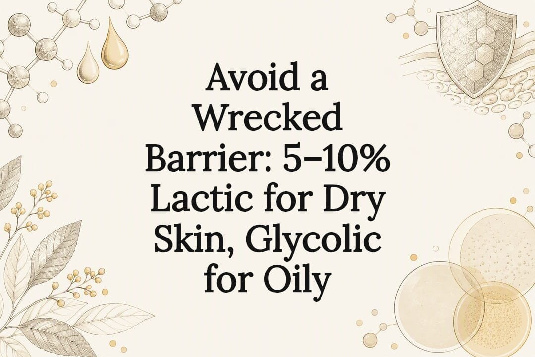 Avoid a Wrecked Barrier: 5–10% Lactic for Dry Skin, Glycolic for Oily
