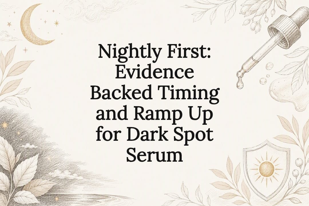 Nightly First: Evidence Backed Timing and Ramp Up for Dark Spot Serum