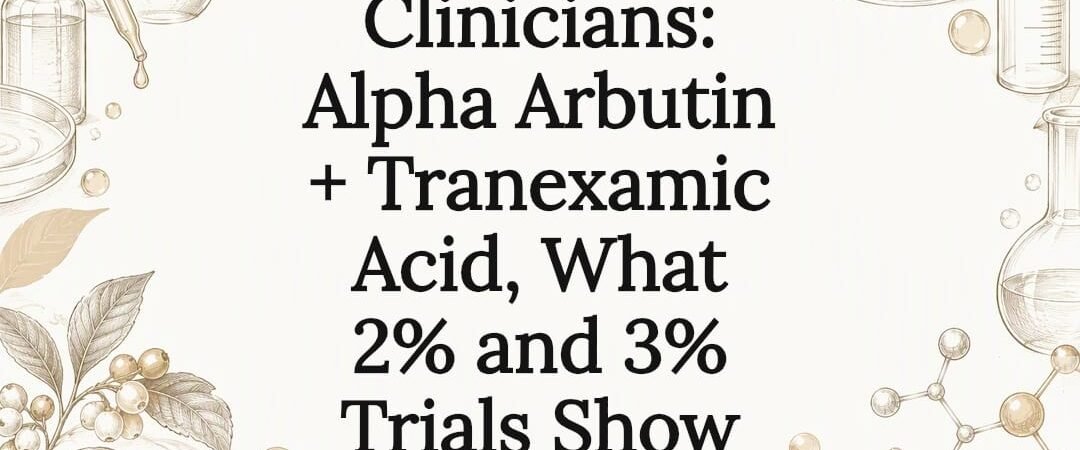 Clinicians: Alpha Arbutin + Tranexamic Acid, What 2% and 3% Trials Show