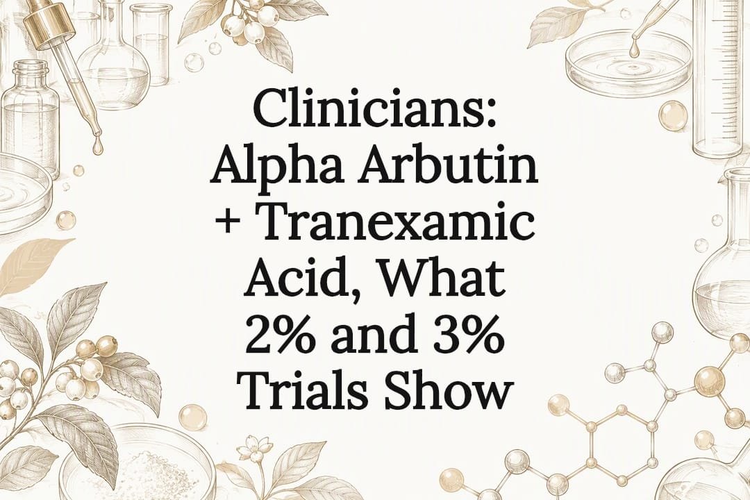 Clinicians: Alpha Arbutin + Tranexamic Acid, What 2% and 3% Trials Show